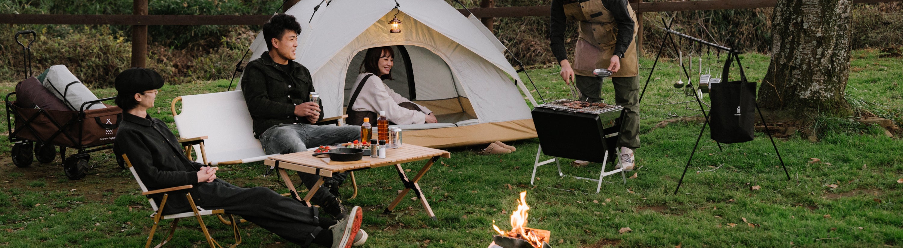 Amazon | CampWild キャリーワゴン折りたたみ式キャリーカート