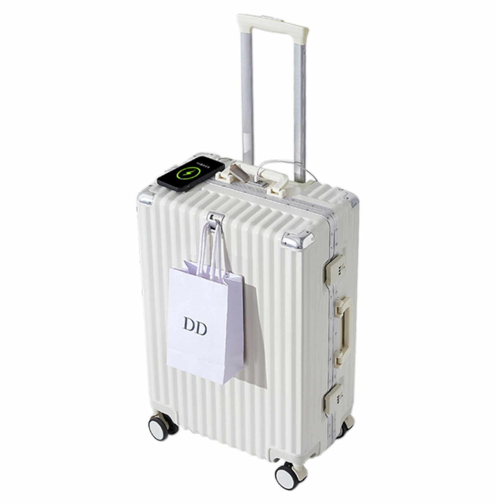 スーツケース フレームタイプ USBポート付き キャリーケース Mサイズ 66L 5カラー選ぶ 4-7日用 泊まる カップホルダー付き 軽量 大容量 多収納ポケット トランク 修学旅行 海外旅行 国内旅行 sc814-24